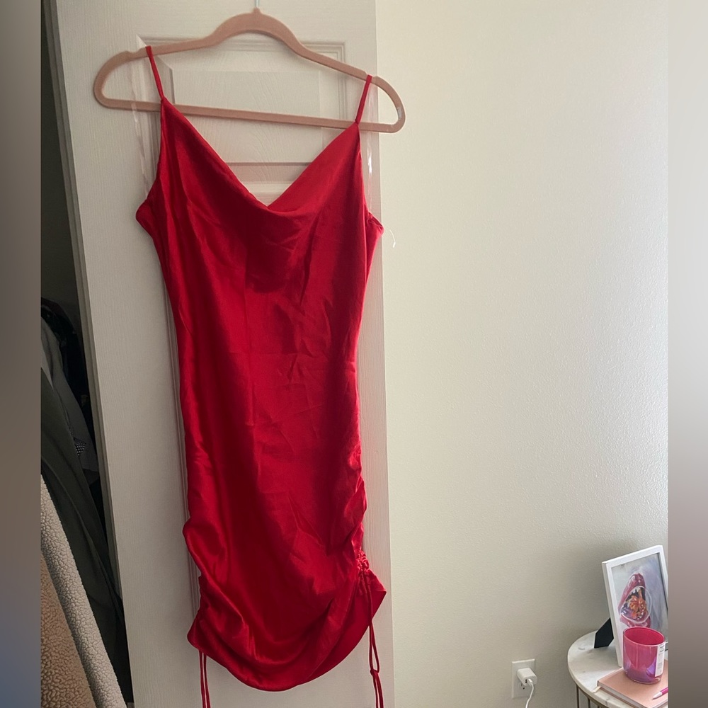 Red cocktail dress
